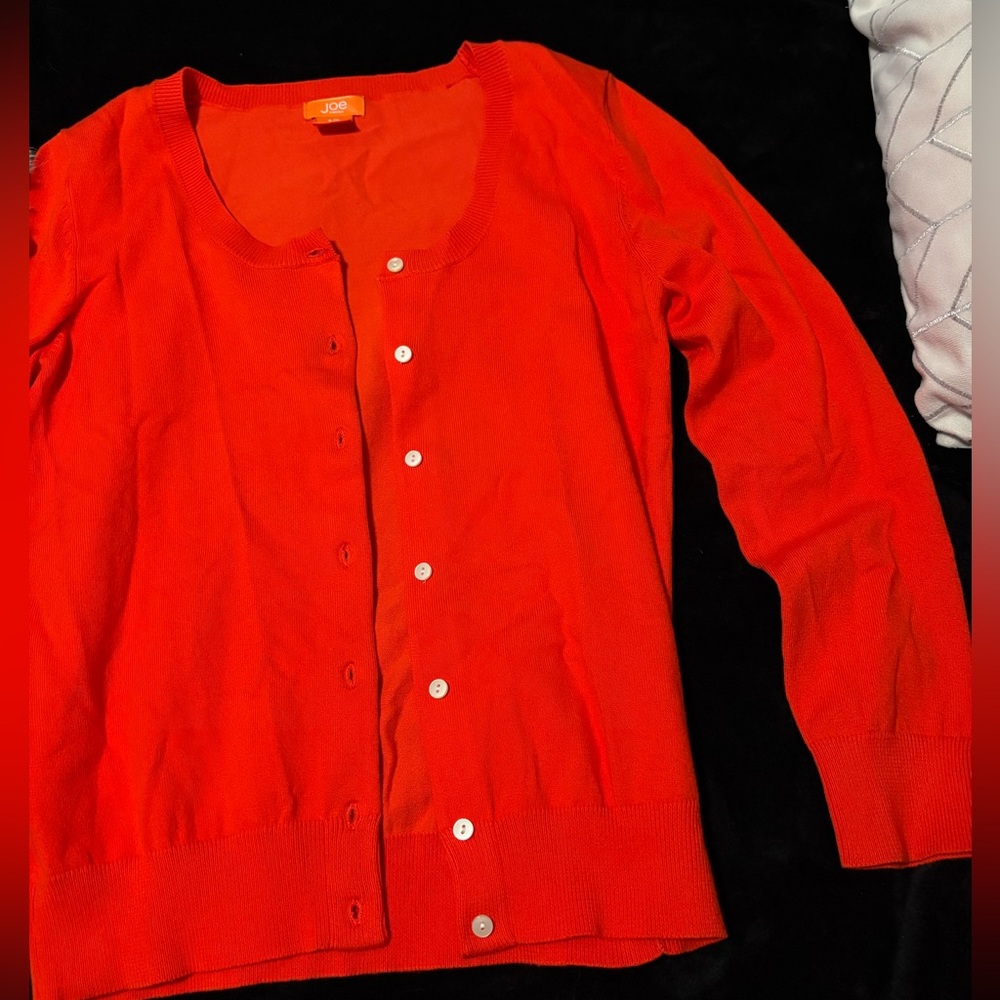 Joe's Jeans Red Knit Cardigan Sweater